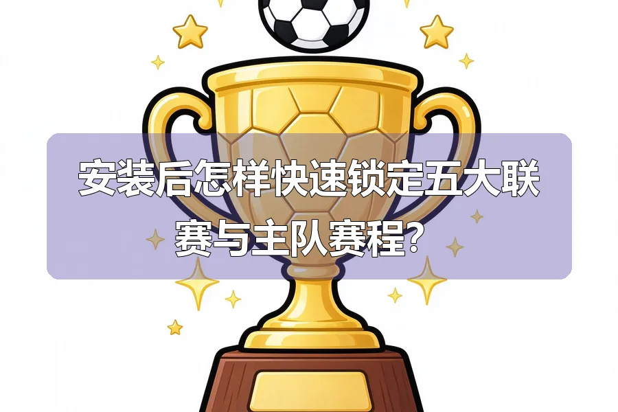 安装后怎样快速锁定五大联赛与主队赛程?